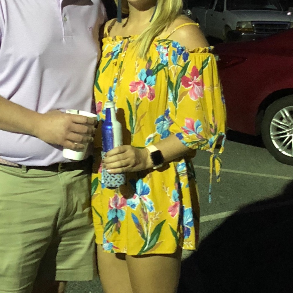 Cold shoulder romper